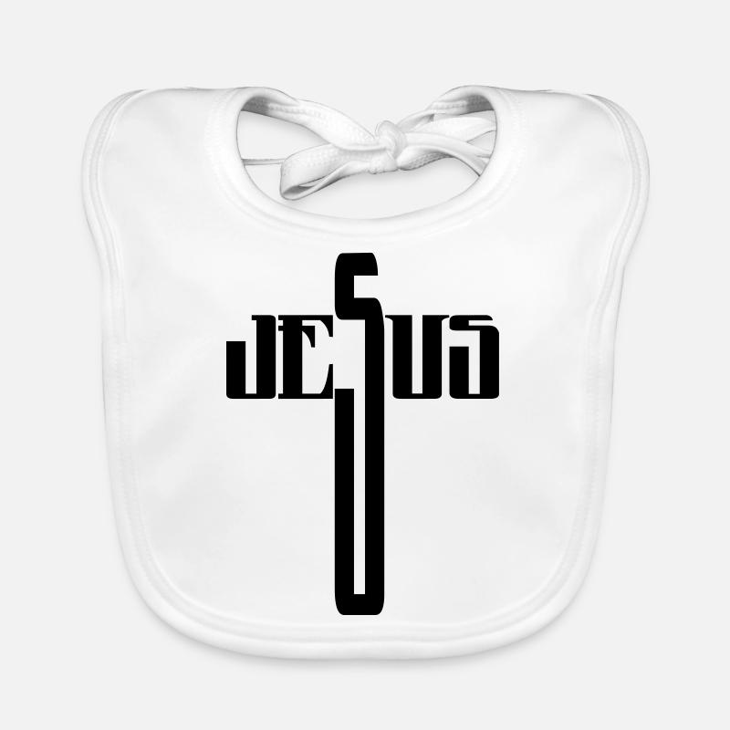 Jésus - Bavoir bio Bébé - blanc