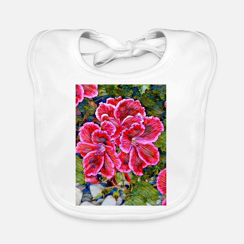 Géraniums n ° 4 Bavoir bio Bébé