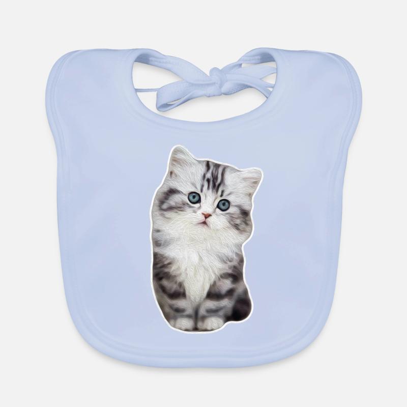 Chat de patte de velours mignon kitty kitty Bavoir bio Bébé