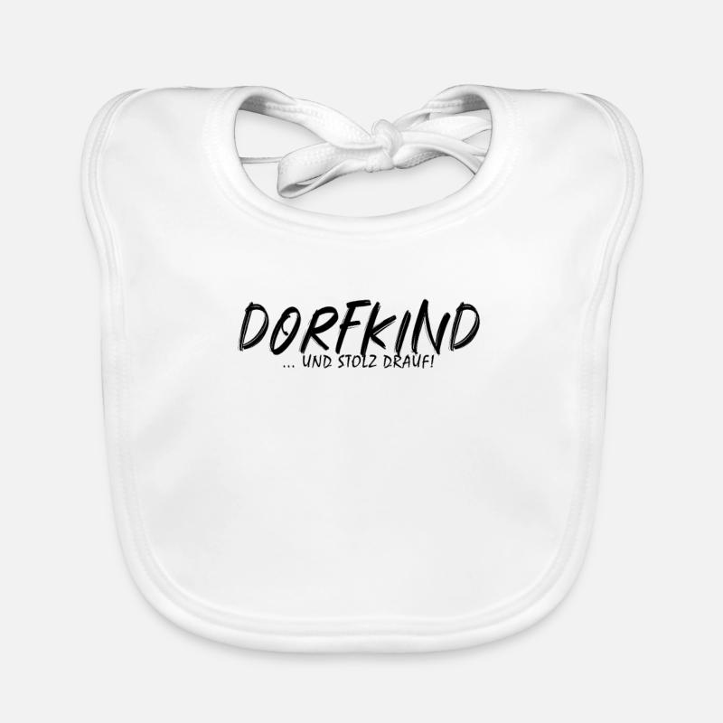 Dorfkind cooler Spruch stolz Geschenkidee Baby Bio-Lätzchen