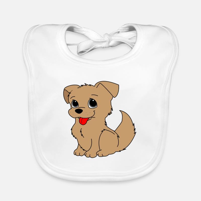 Hund Hündchen Vierbeiner Geschenkidee Baby Bio-Lätzchen