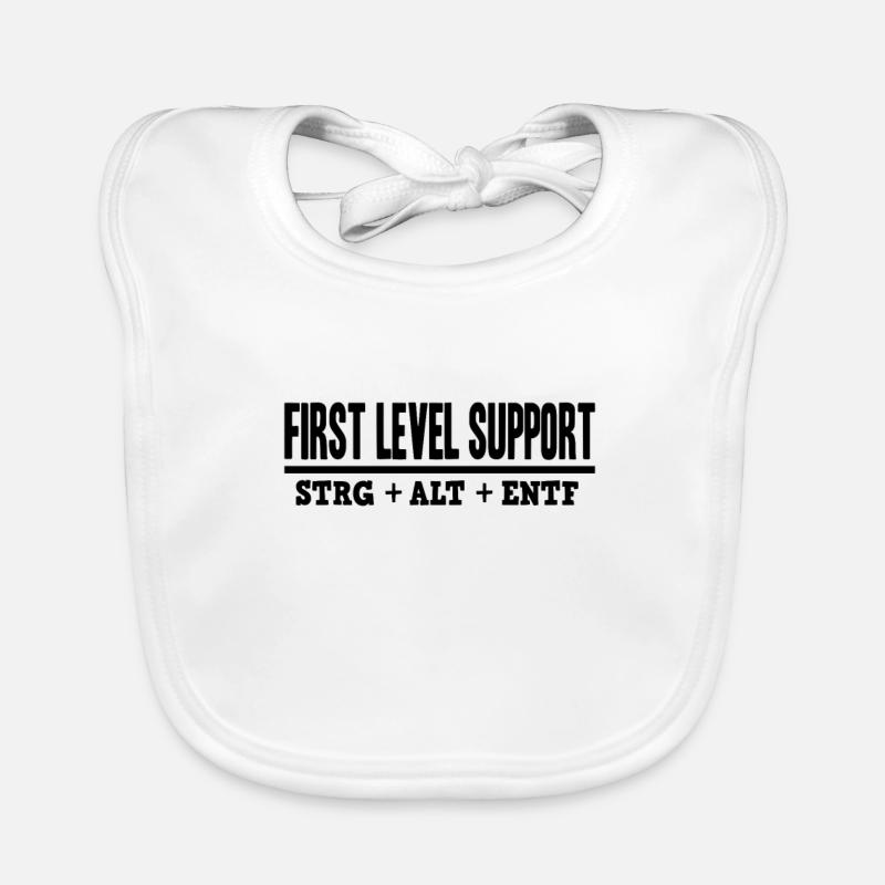 First Level Support CTRL ALT DEL / STRG ALT ENTF Baby Bio-Lätzchen