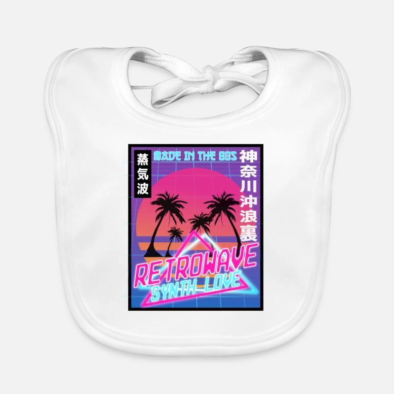 Vaporwave Aesthetic Style 80th MC Plunderphonics Baby Bio-Lätzchen