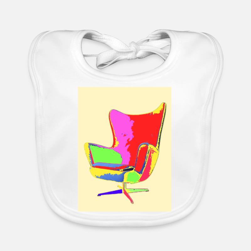 Pop Art - Bavoir bio Bébé - blanc