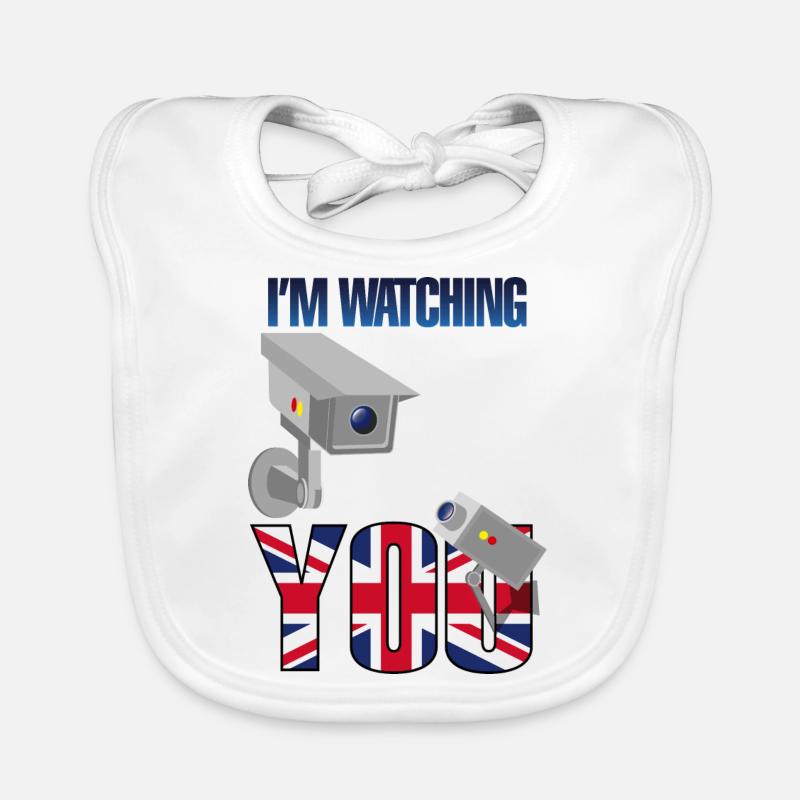 Ich beobachte dich Baby Bio-Lätzchen