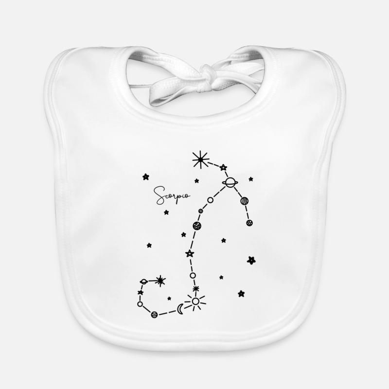 Scorpio / Scorpio, zodiac, sky, planets Organic Baby Bibs