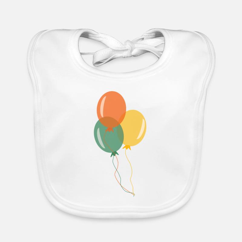Bunte Luftballons Baby Bio-Lätzchen