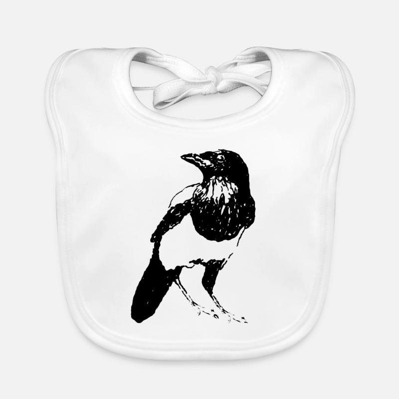 Pie Oiseau * Conception Jack Joblin Bavoir bio Bébé