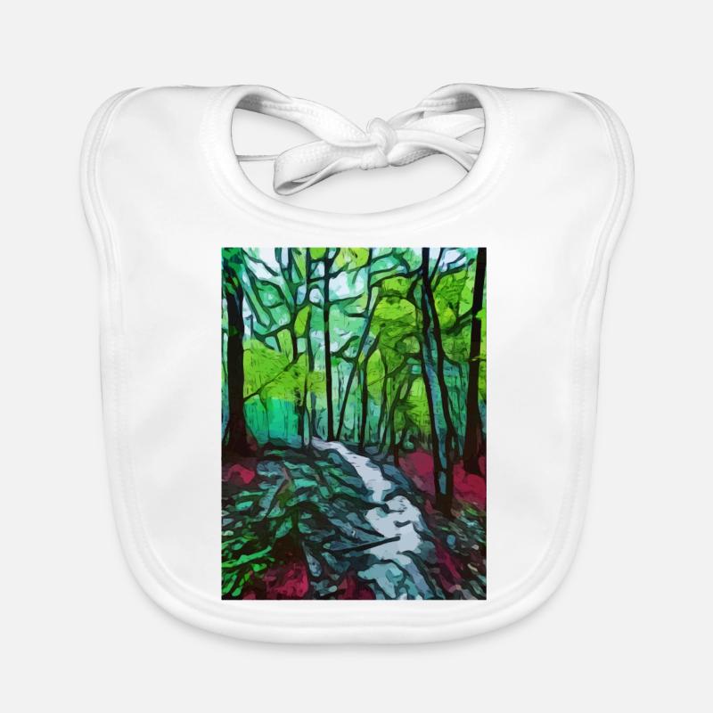 Forest paintings Organic Baby Bibs