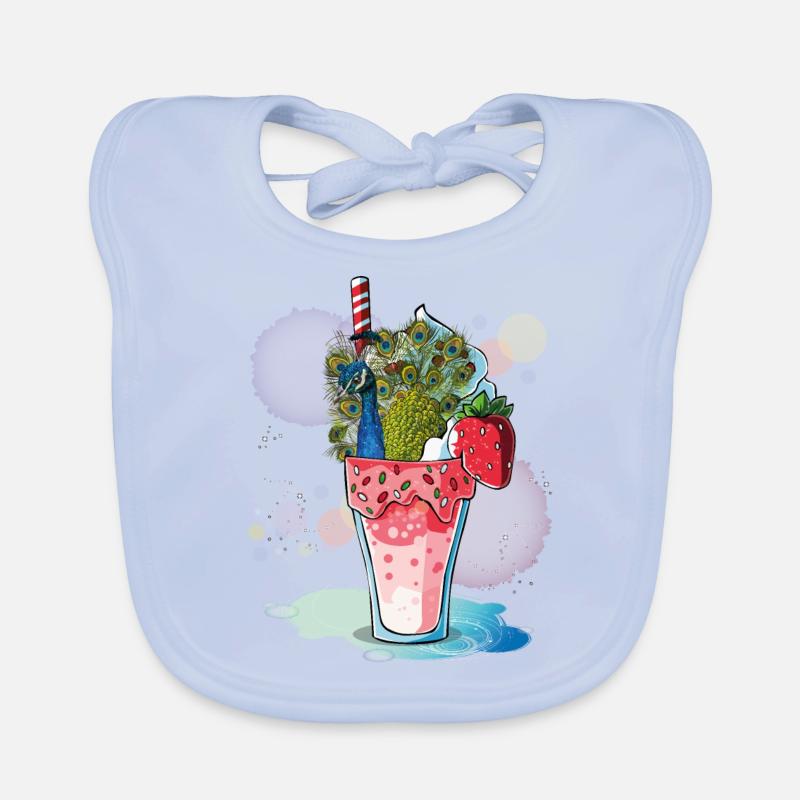 Peacock Organic Baby Bibs