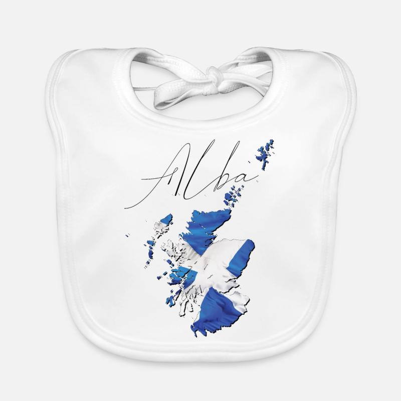 Drapeau de l’Écosse en Écosse Carte SC - Bavoir bio Bébé - blanc