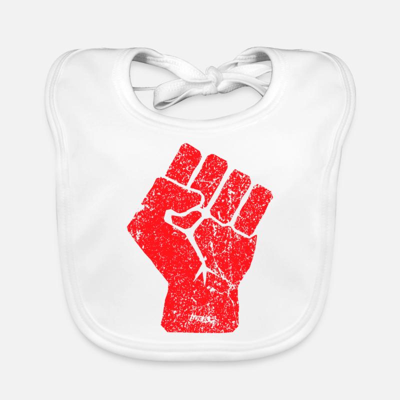 Erhöhte Faust Symbol Baby Bio-Lätzchen