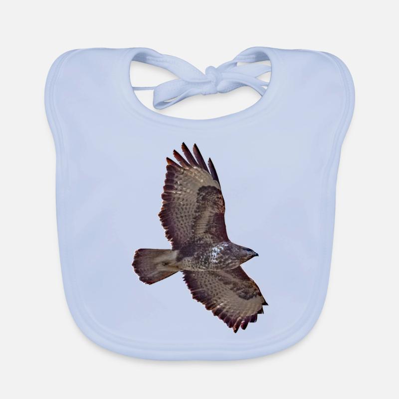 Buzzard in flight Organic Baby Bibs