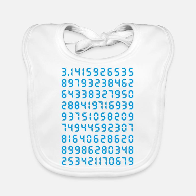 PI Mathematics Circle Number Calculate Scope Genius Uni Organic Baby Bibs