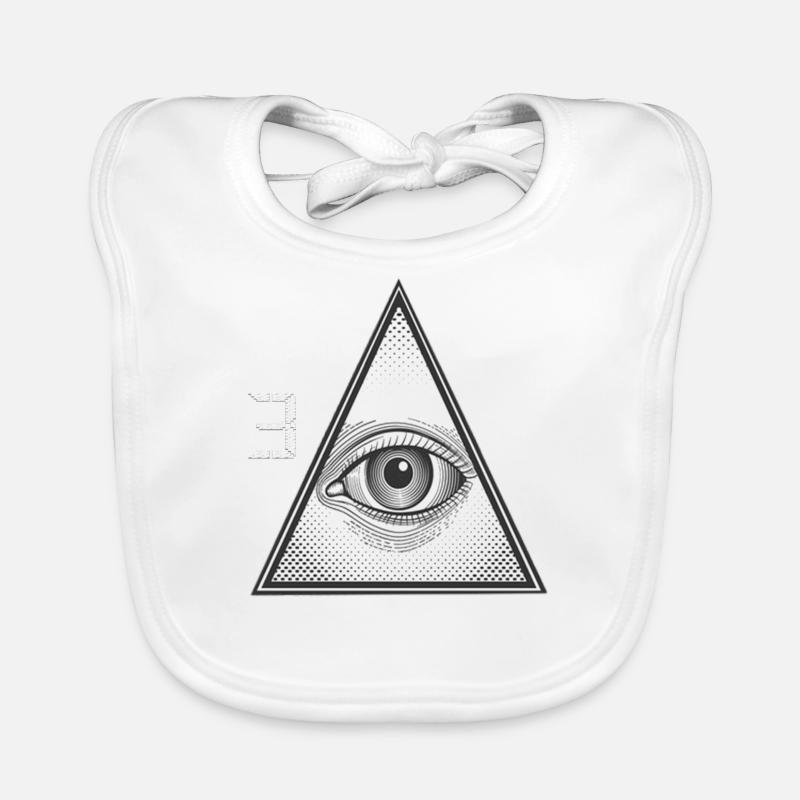 Pyramid All Seeing Eye 369 Organic Baby Bibs