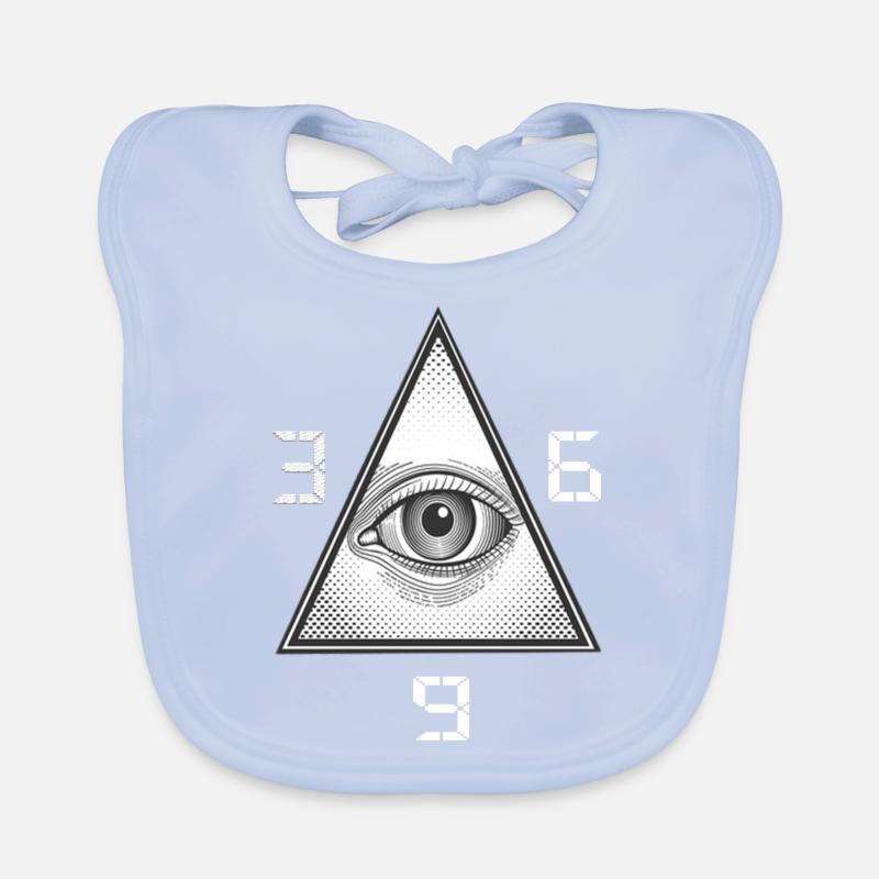 Pyramid All Seeing Eye 369 Organic Baby Bibs