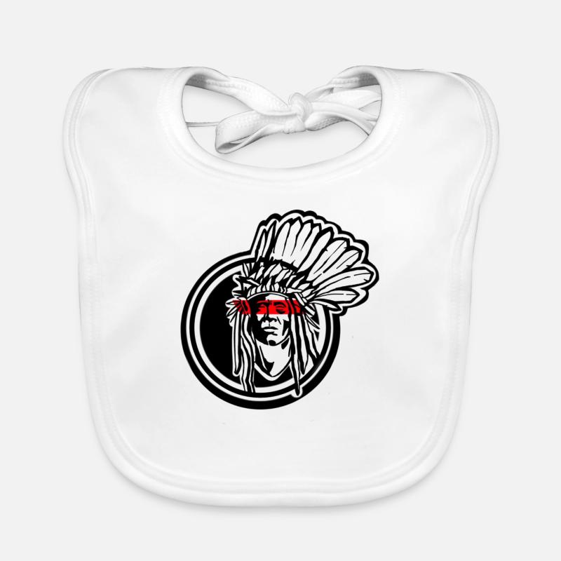Apache Native American by INKPALI Organic Baby Bibs