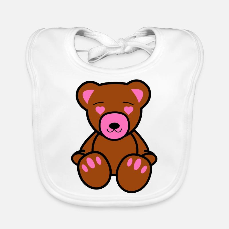 Ours en peluche amour Bavoir bio Bébé