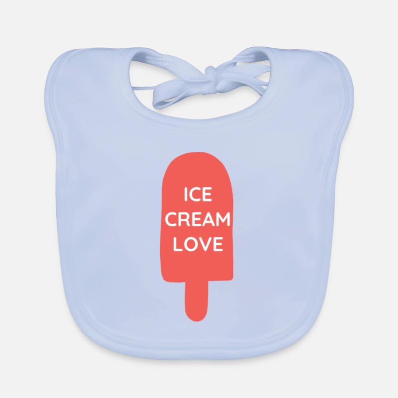 Eisliebe Eiscreme Liebe Eis Baby Bio-Lätzchen