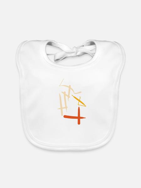 Gift for lovers of abstract art - Organic Baby Bibs - white - Front