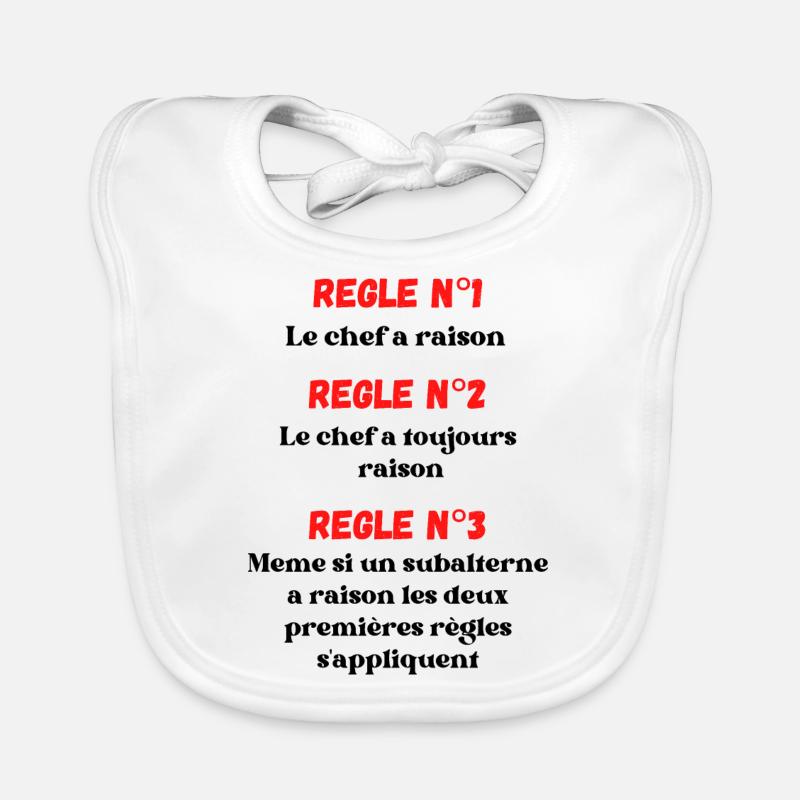 Les règles du chef Bavoir bio Bébé