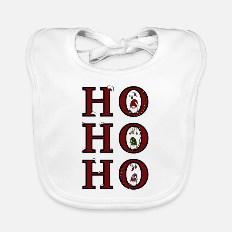 Weihnachten Wichtel - Baby Bio-Lätzchen - Weiß