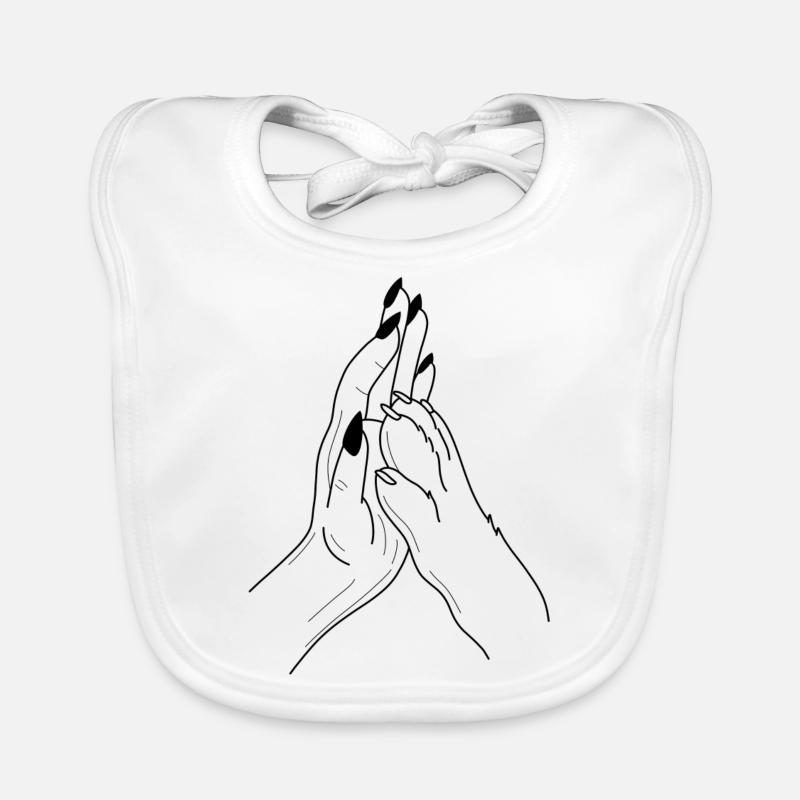 Hand Pfote Highfive Baby Bio-Lätzchen