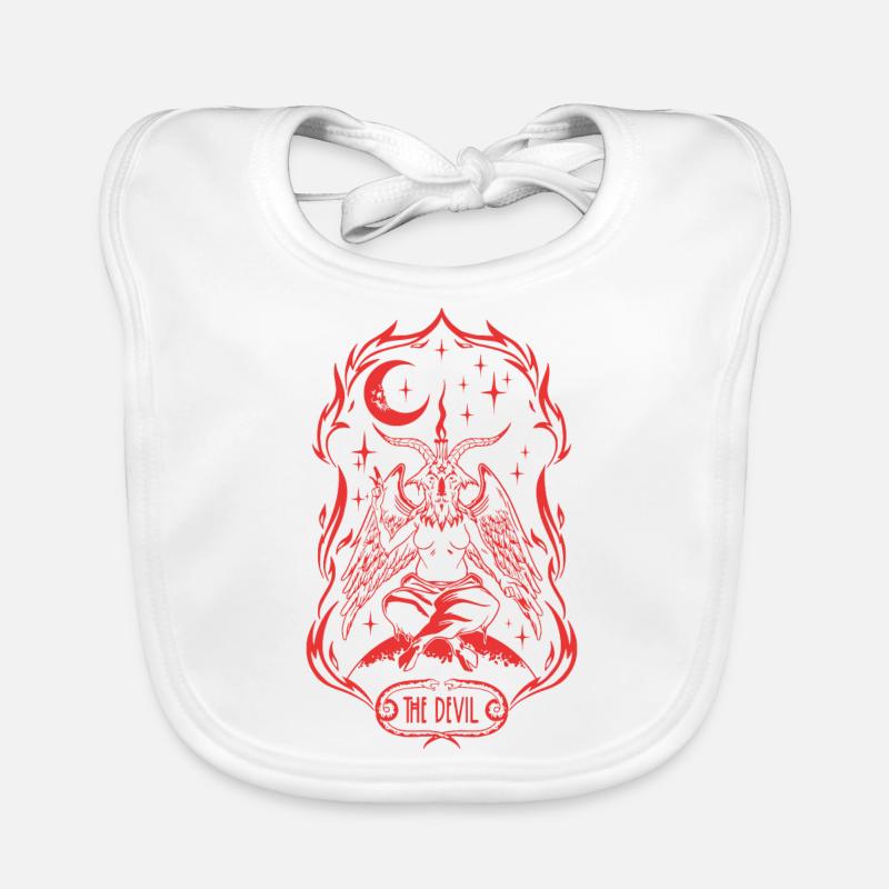 Black moon devil satan ritual Organic Baby Bibs