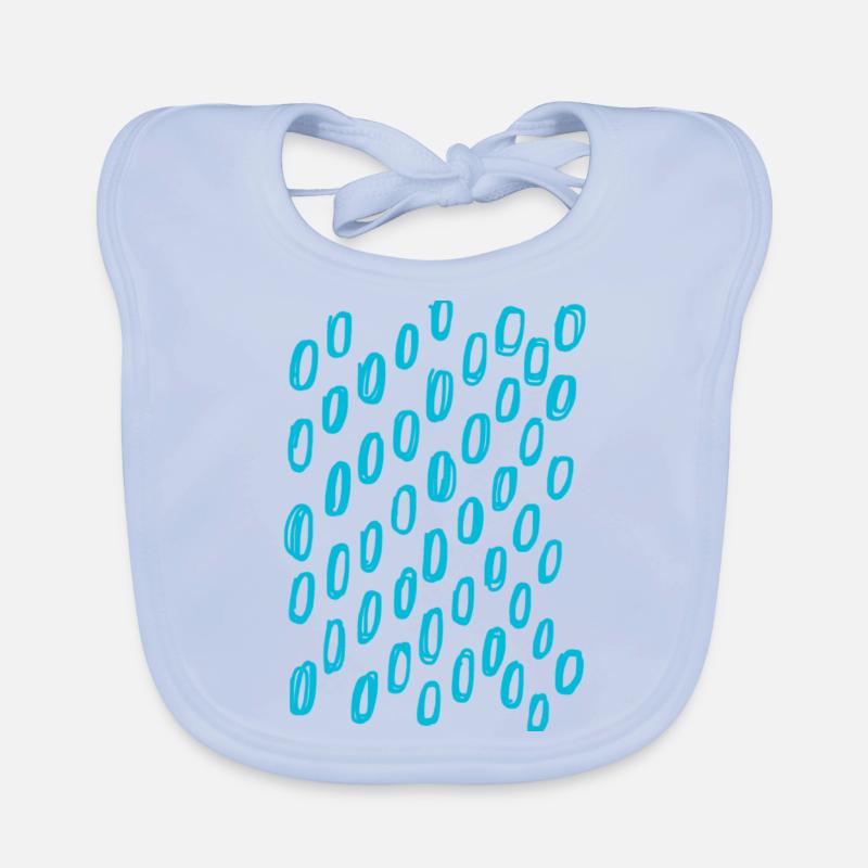 Small blue circles Organic Baby Bibs