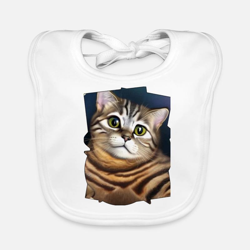Chat mignon Bavoir bio Bébé