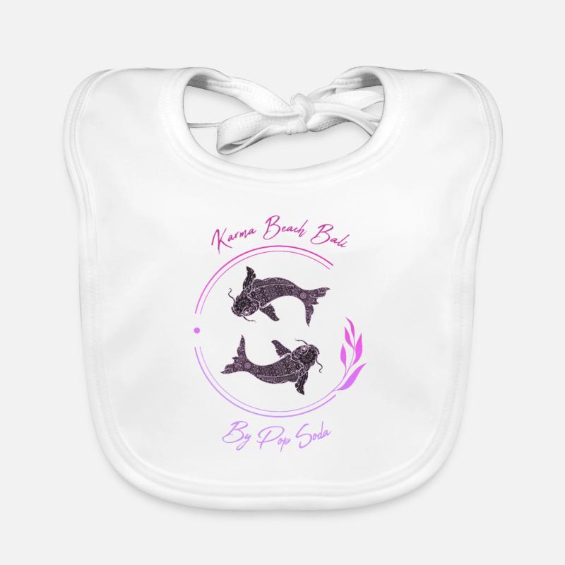 Karma Beach purple fish Organic Baby Bibs