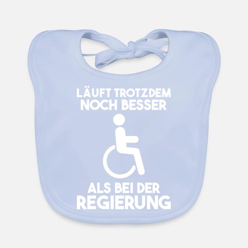 Rollstuhlfahrer Rollstuhl Regierung Geschenk Baby Bio-Lätzchen
