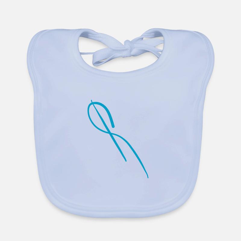 Sweeping blue R Organic Baby Bibs