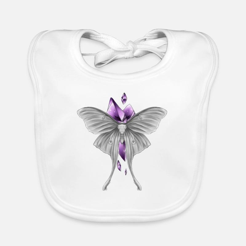 Moth & Crystal Organic Baby Bibs