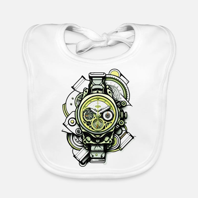 Uhr als Automatic oder Handaufzug für Vintage Fans Baby Bio-Lätzchen