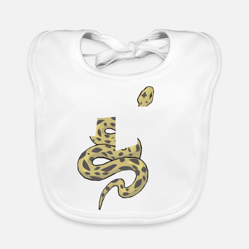 Lettre t serpent Bavoir bio Bébé