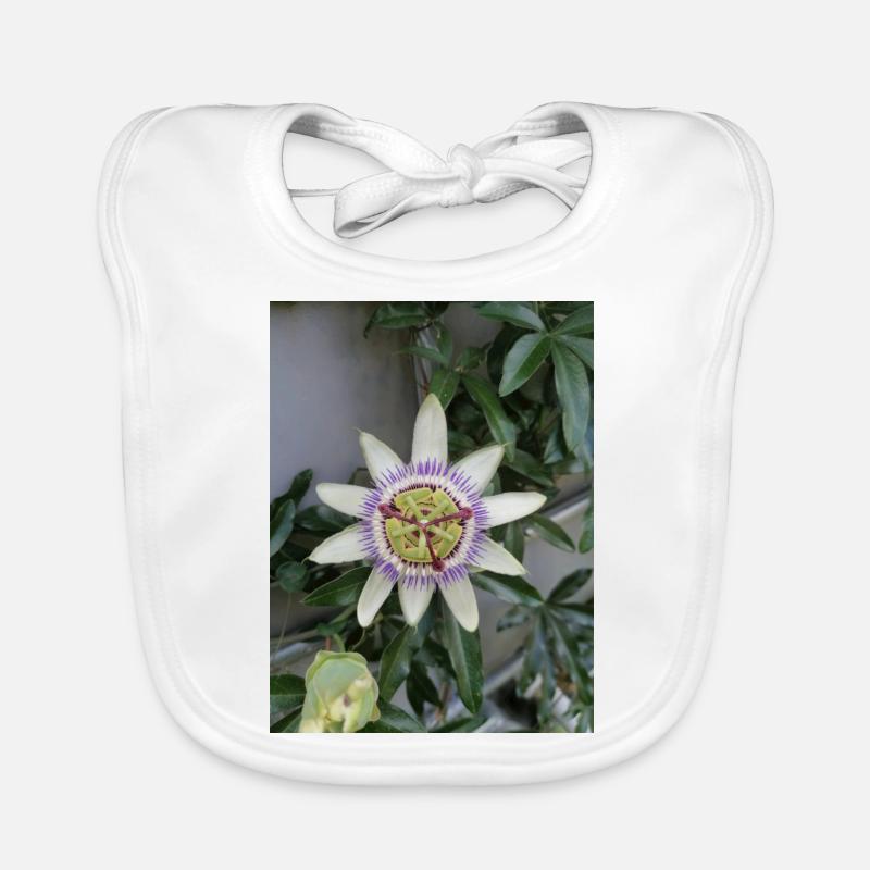 Passiflora fleur de Fruit de la Passion Bavoir bio Bébé