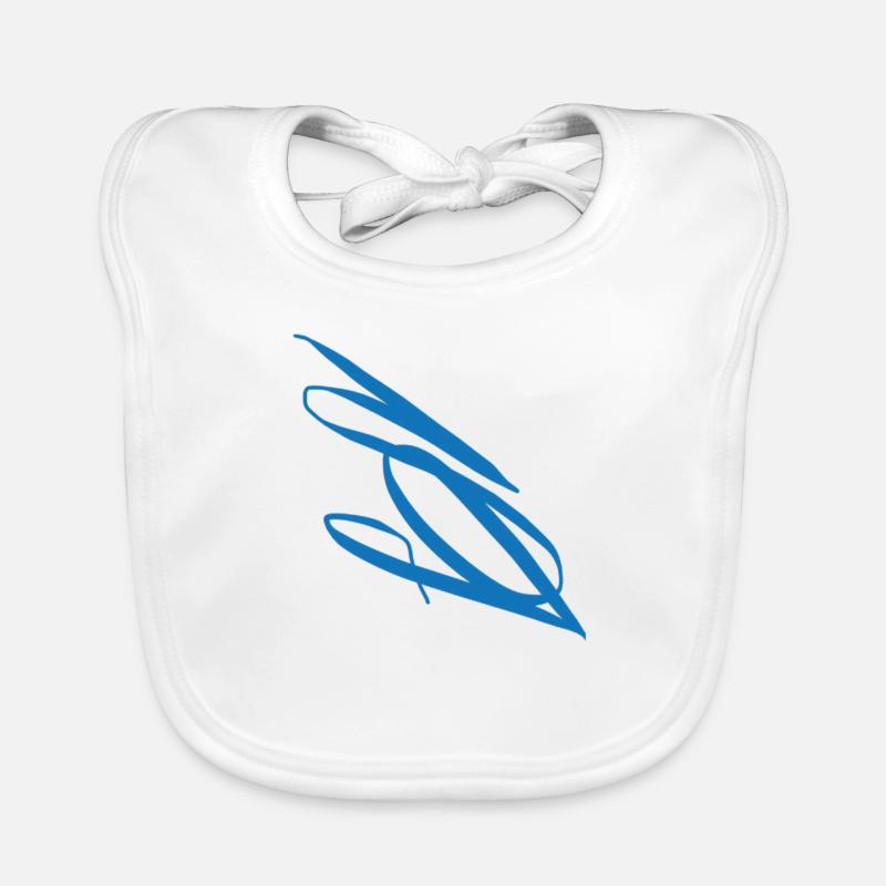 Le S bleu Bavoir bio Bébé