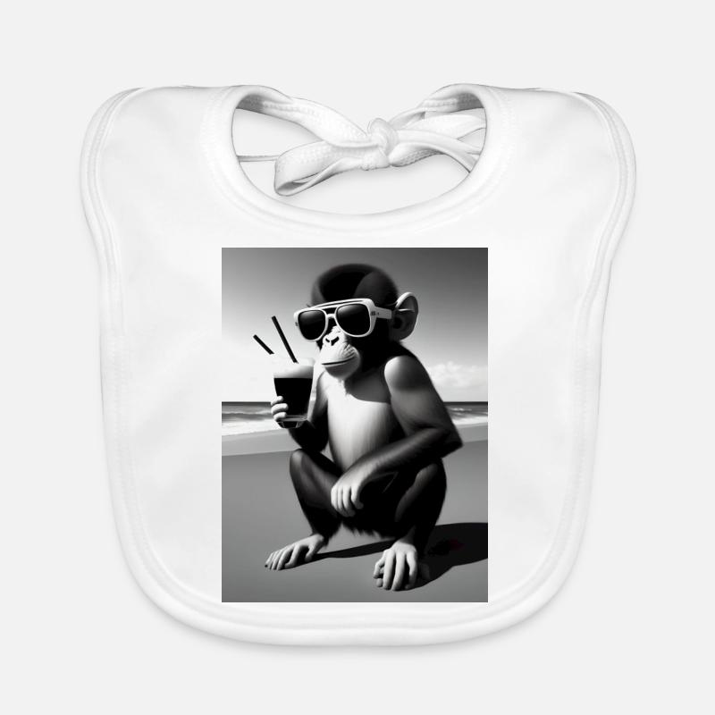 Cool beach monkey Baby Bio-Lätzchen