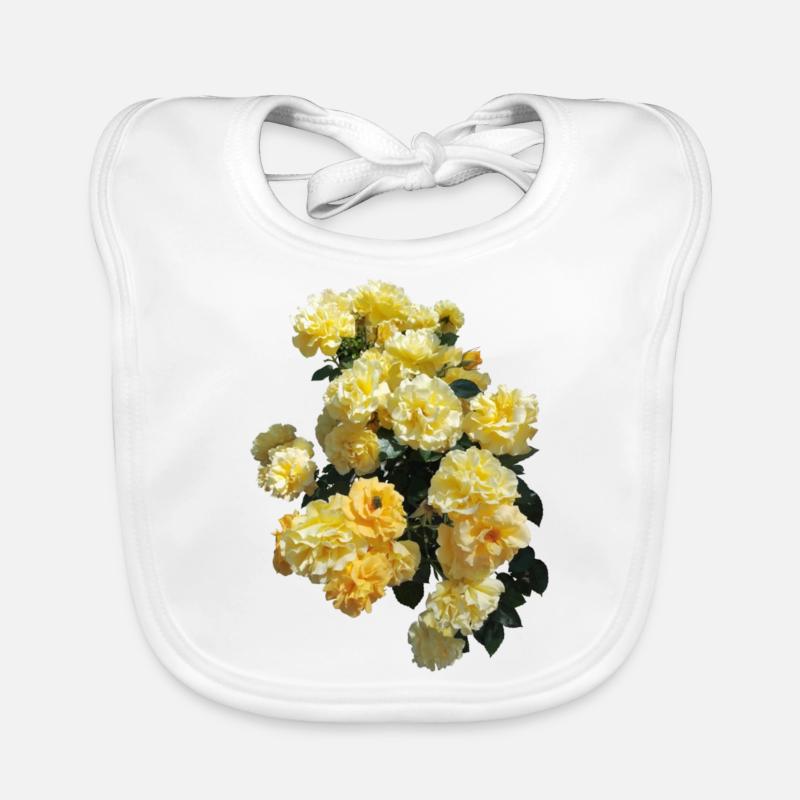 Rose bush with buds Organic Baby Bibs