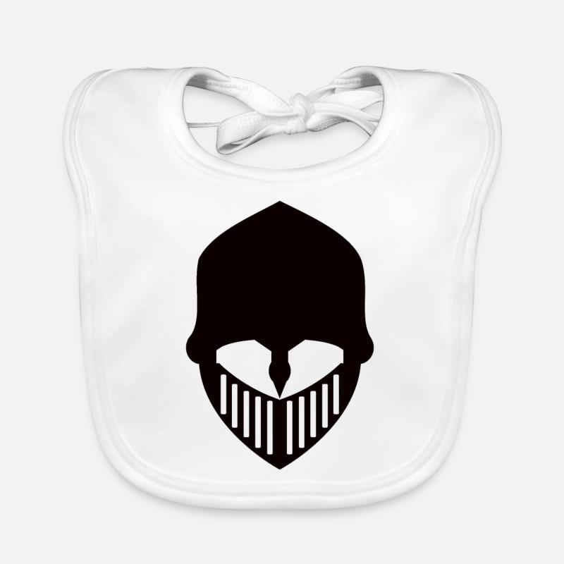 Ritterhelm Design - schwarzer Ritter Baby Bio-Lätzchen