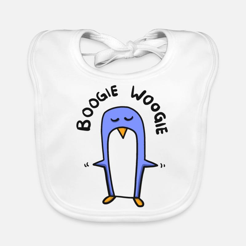 Penguin dances boogie woogie Organic Baby Bibs