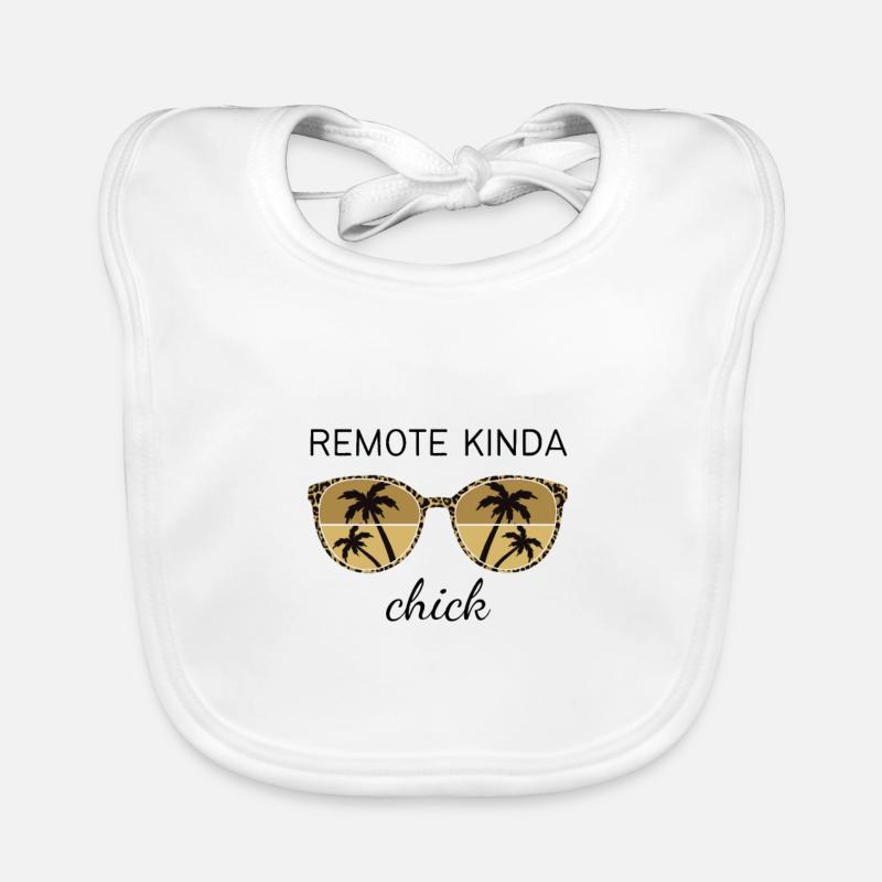 Remote kinda chick Organic Baby Bibs