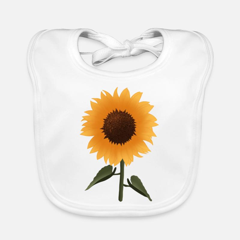 Tournesol - Bavoir bio Bébé - blanc