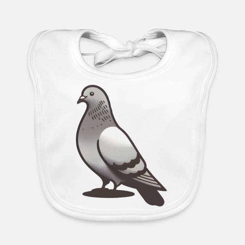 Unser kleiner tapferer Held der Stadttauben Baby Bio-Lätzchen