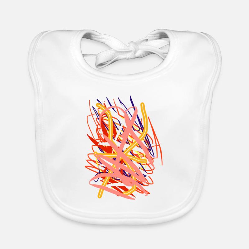 Abstrakte farbige Spinne Kunst auf T-Shirt Baby Bio-Lätzchen