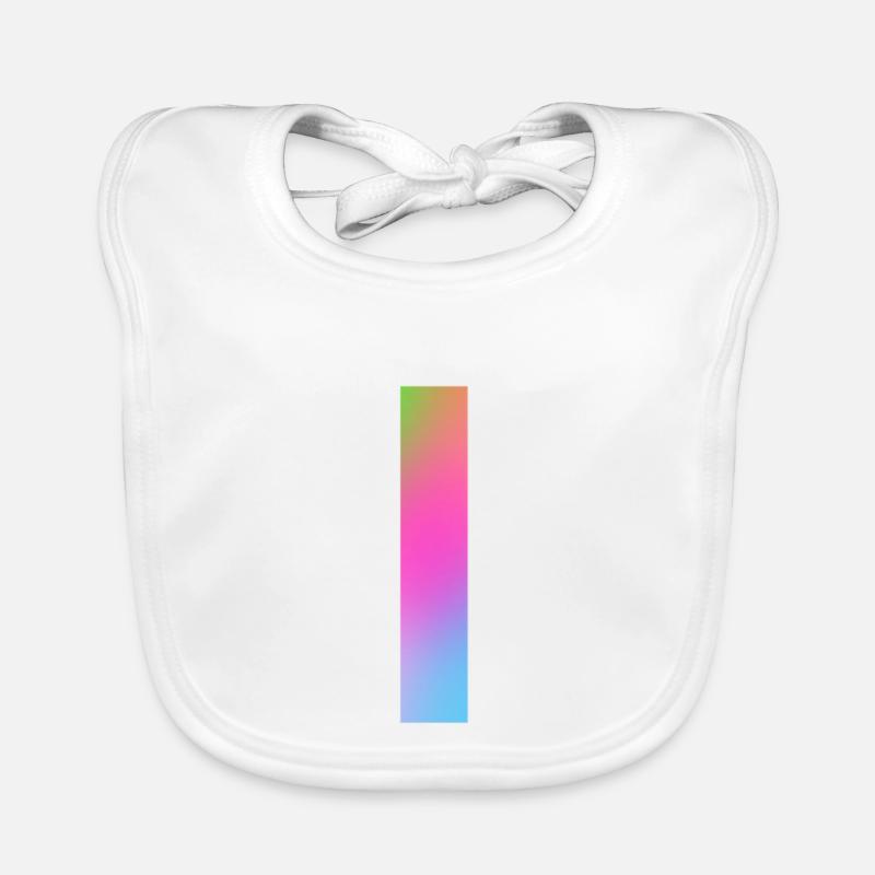 Rainbow stripes through the middle Organic Baby Bibs