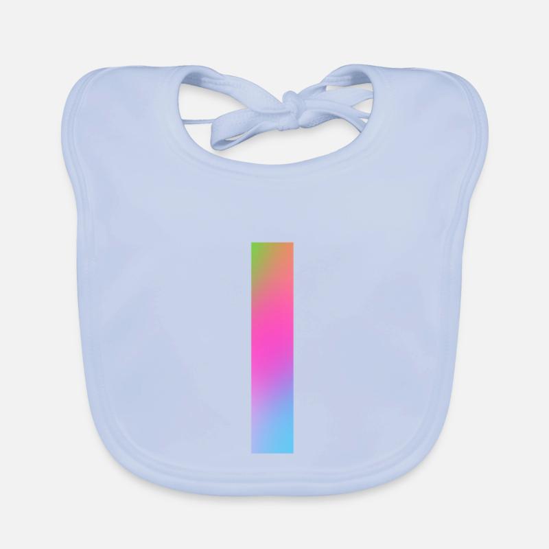 Regenbogenstreifen durch die Mitte Baby Bio-Lätzchen