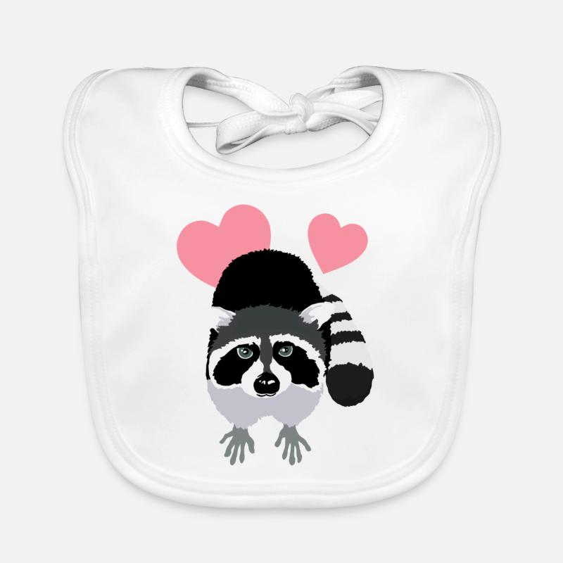 Waschbär-Liebe Baby Bio-Lätzchen