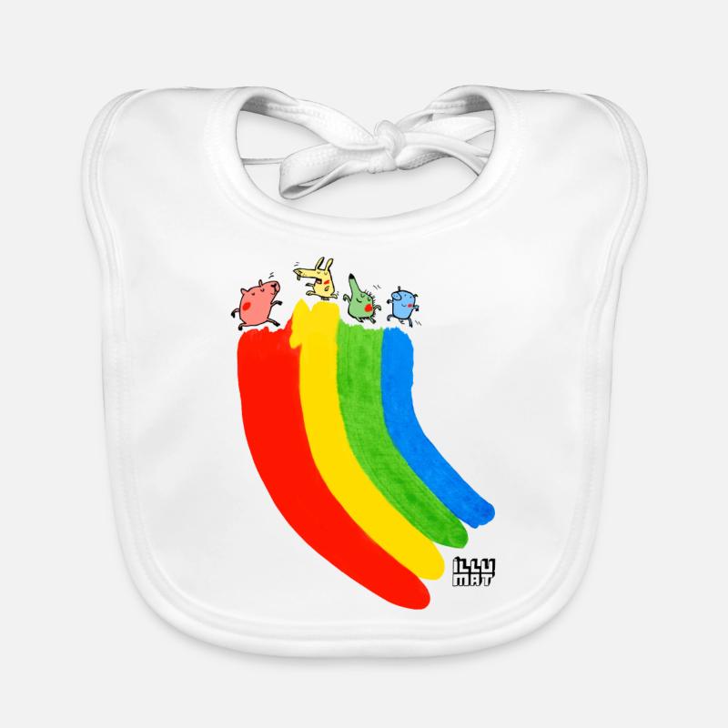 viele bunte Freunde Baby Bio-Lätzchen